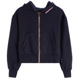 Smiley Embrodiery Zip Hoody - Denny's
