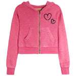 Drippy Heart Crop Zip Hoodie - Denny's