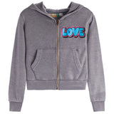 Love Heart Crop Zip Jacket - Denny's