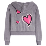 Love Heart Crop Zip Jacket - Denny's