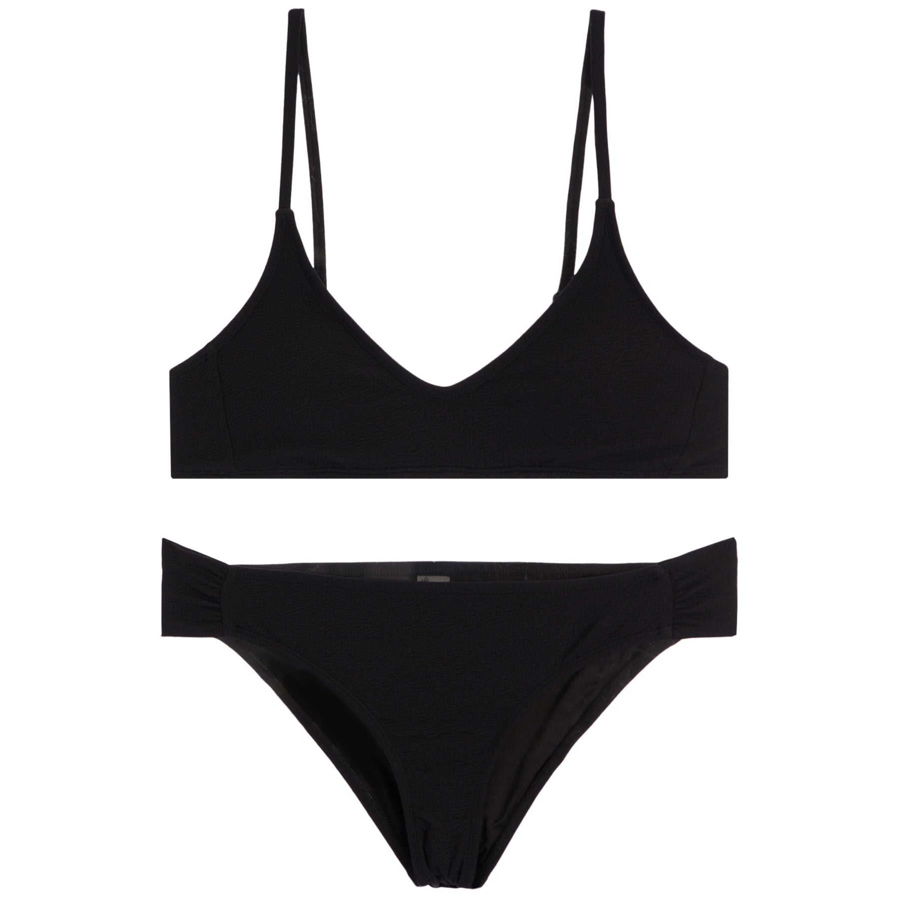 Solid Textured Bikini - Denny's