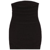 Krista Tube Dress With Allover Stones