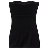 Krista Rhinestone Strapless Dress - Denny's