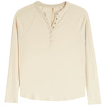 Long Sleeve Ribbed Henley - Denny's