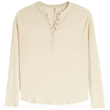 Long Sleeve Ribbed Henley - Denny's