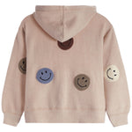 Fleece Hoody With Smiley Patches - Denny's