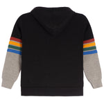 Rainbow Stripe Colorblock Zip Hoodie - Denny's