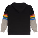 Rainbow Stripe Colorblock Zip Hoodie - Denny's