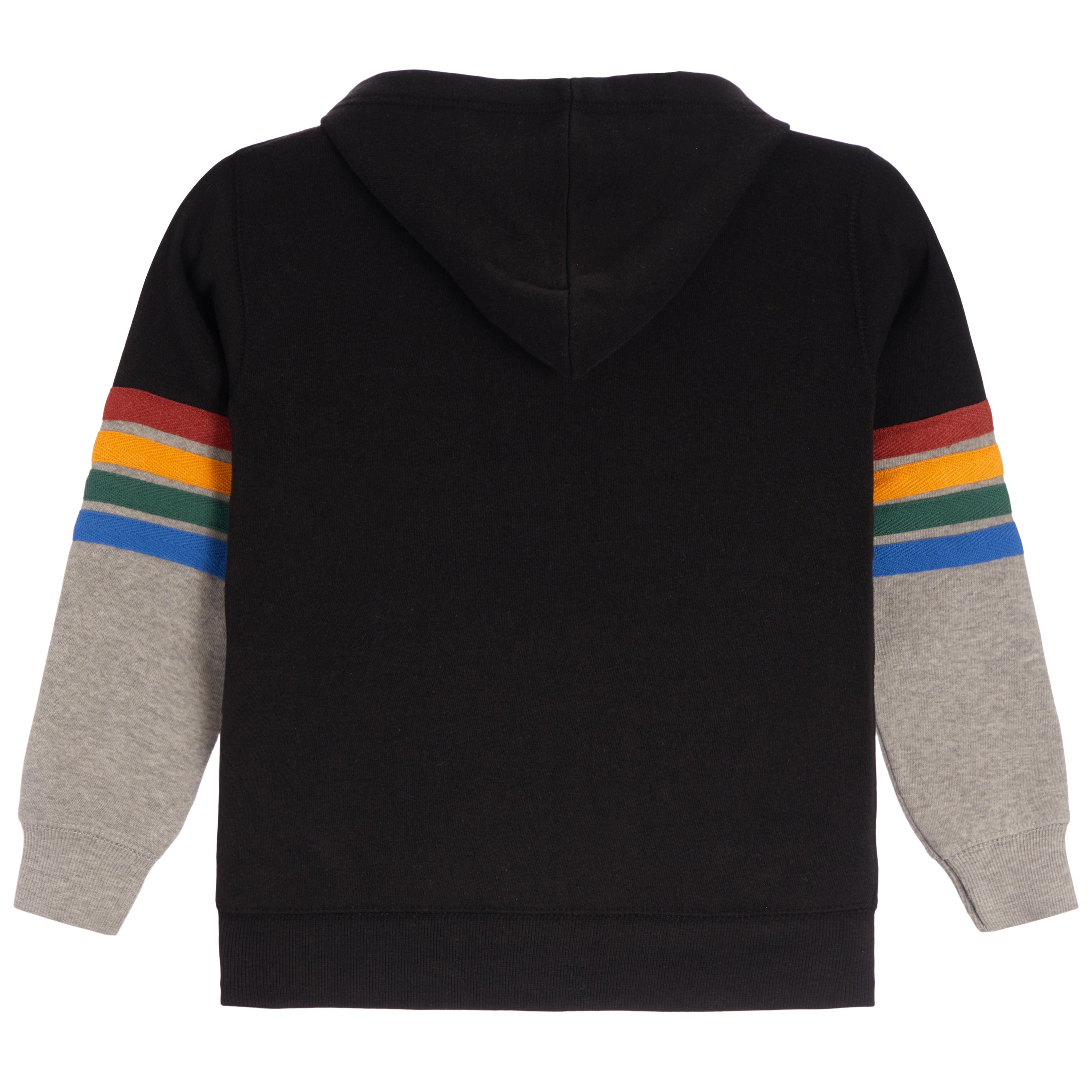 Rainbow Stripe Colorblock Zip Hoodie - Denny's