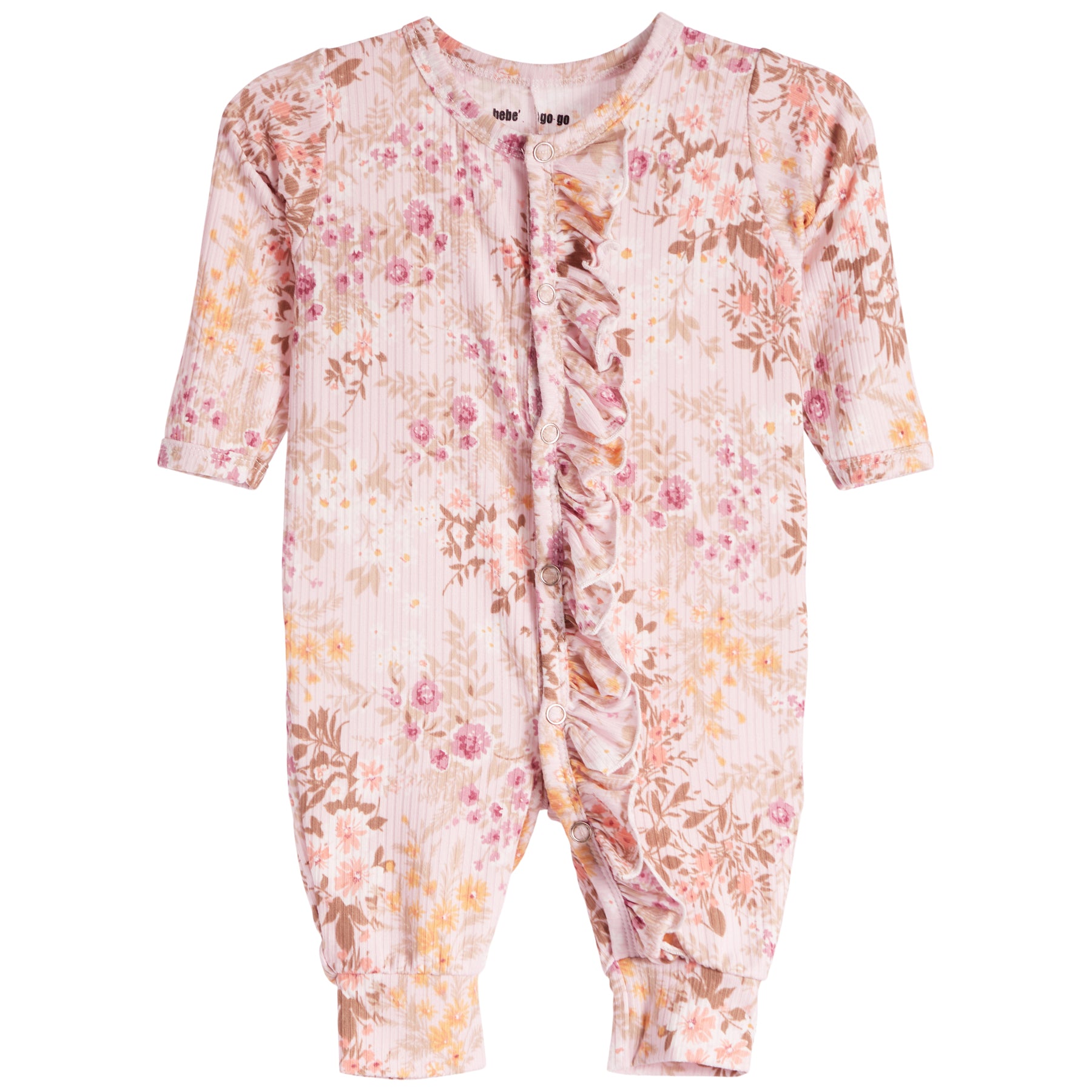 Floral Ruffle Rib Union Suit - Denny's