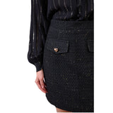 Tweed Skirt With Gold Heart Buttons - Denny's