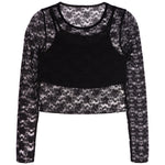 Lacey Long Sleeve Lace Top - Denny's