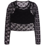 Lacey Long Sleeve Lace Top - Denny's