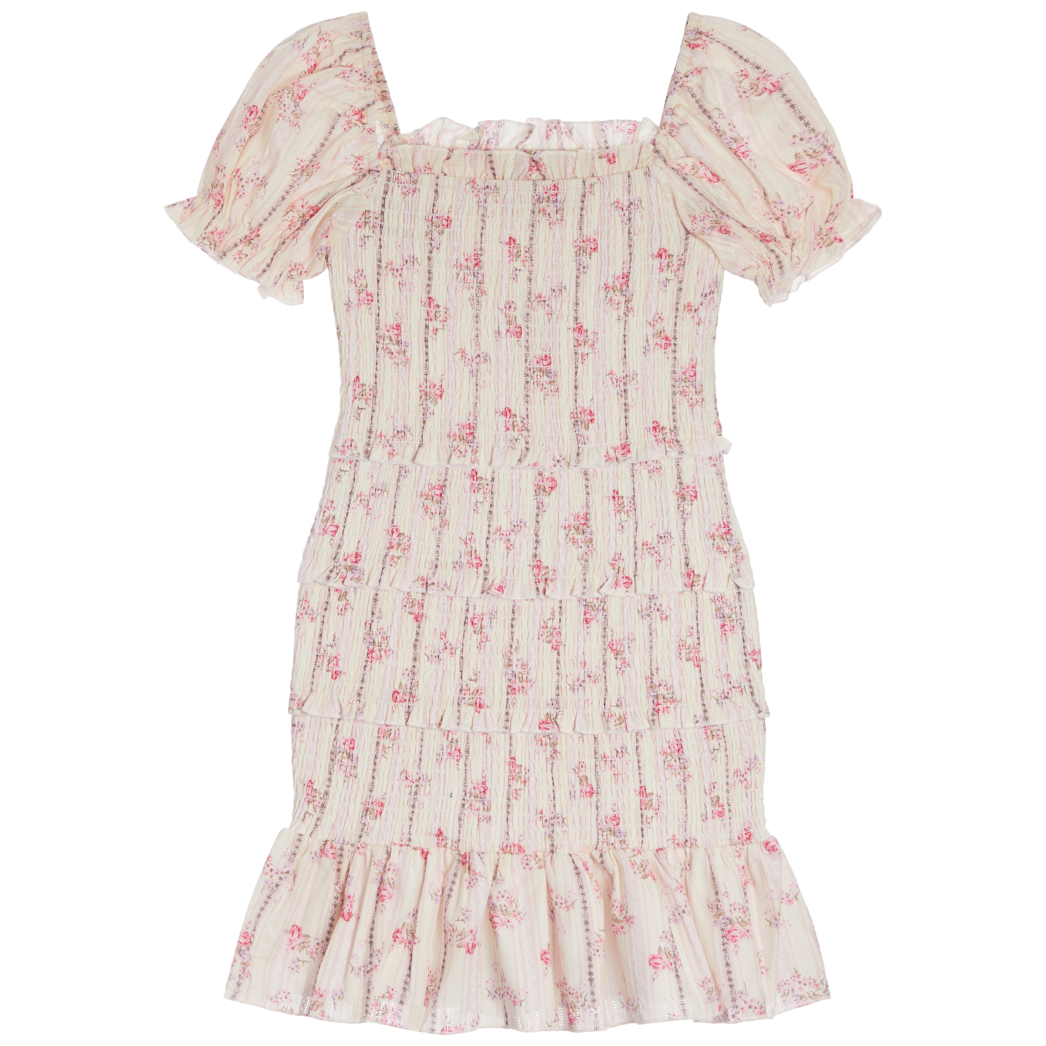 Floral Stripe Smock Dress - Denny's