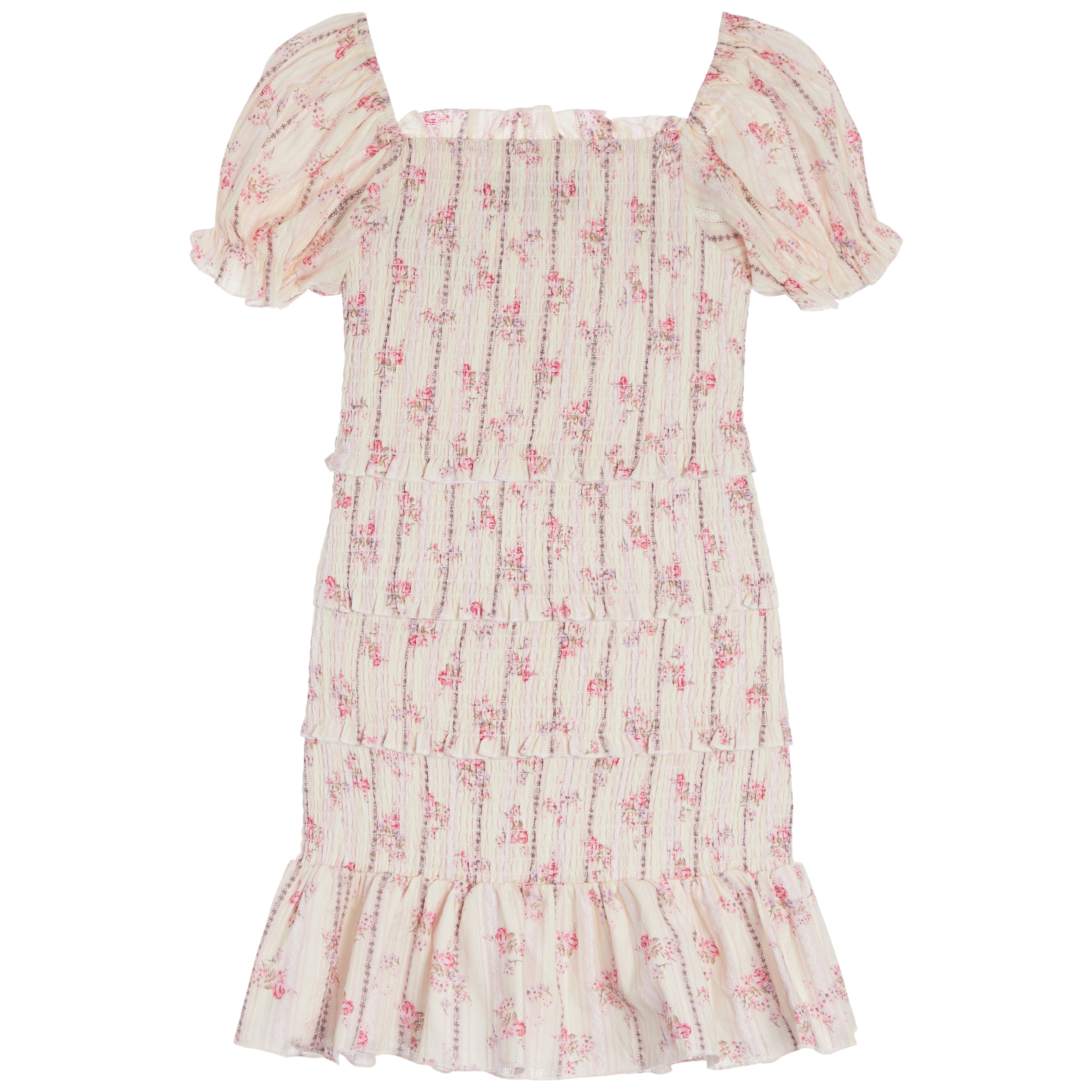 Floral Stripe Smock Dress - Denny's