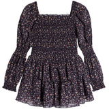 Lainie Floral Long Sleeve Smock Dress - Denny's