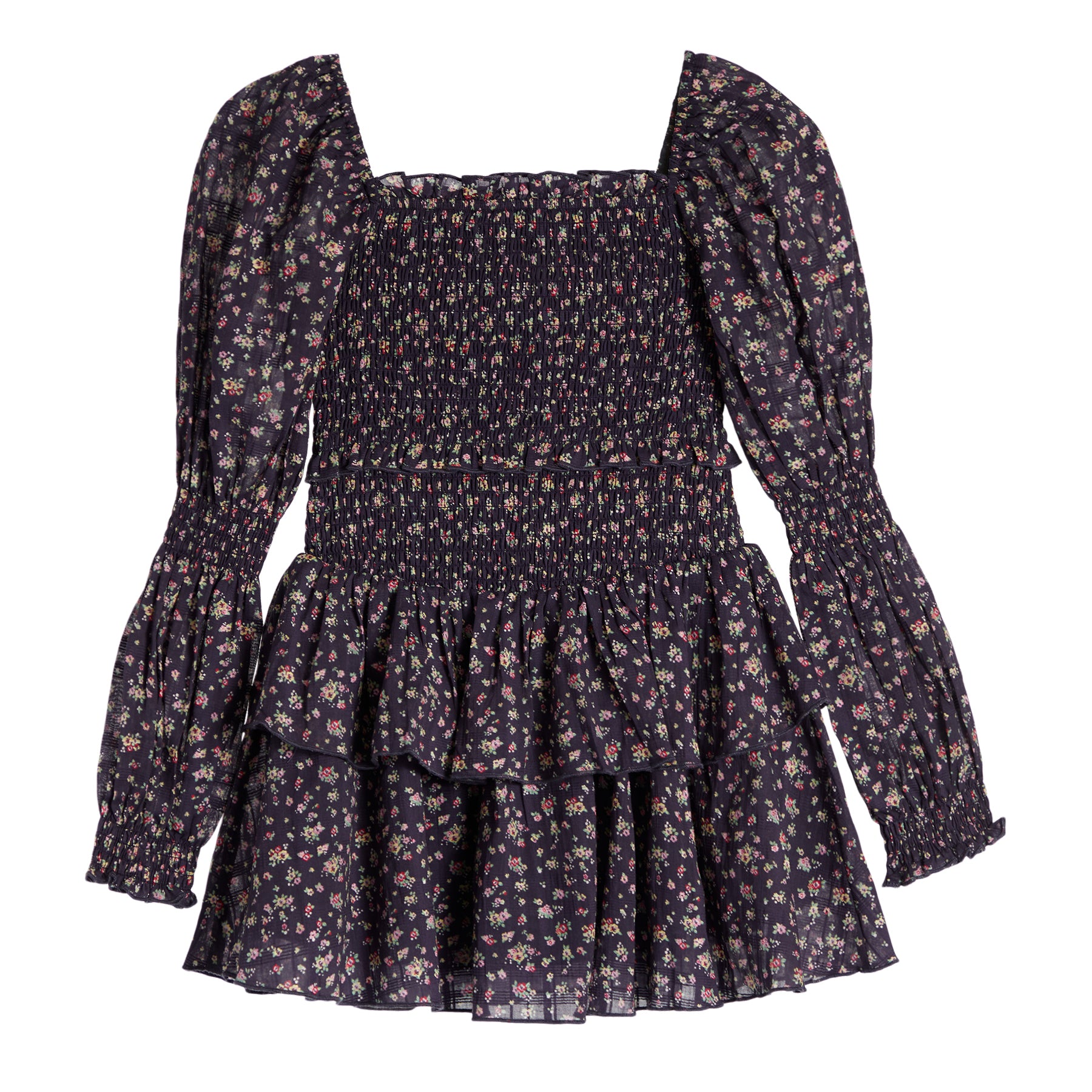long sleeve floral smock dress Lainie Floral Long Sleeve Smock Dress