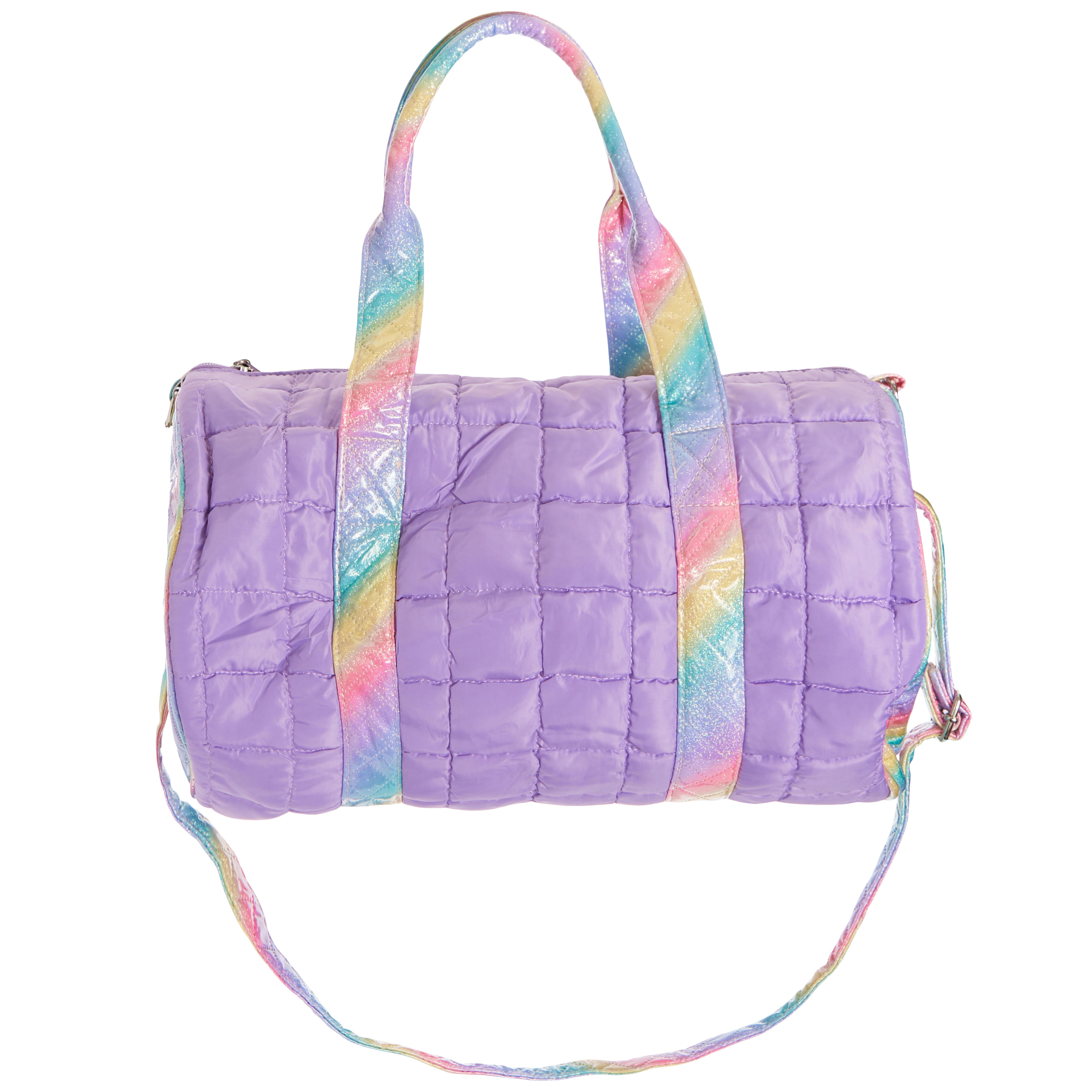 Quilted Lavender Shimmer Duffle - Denny's