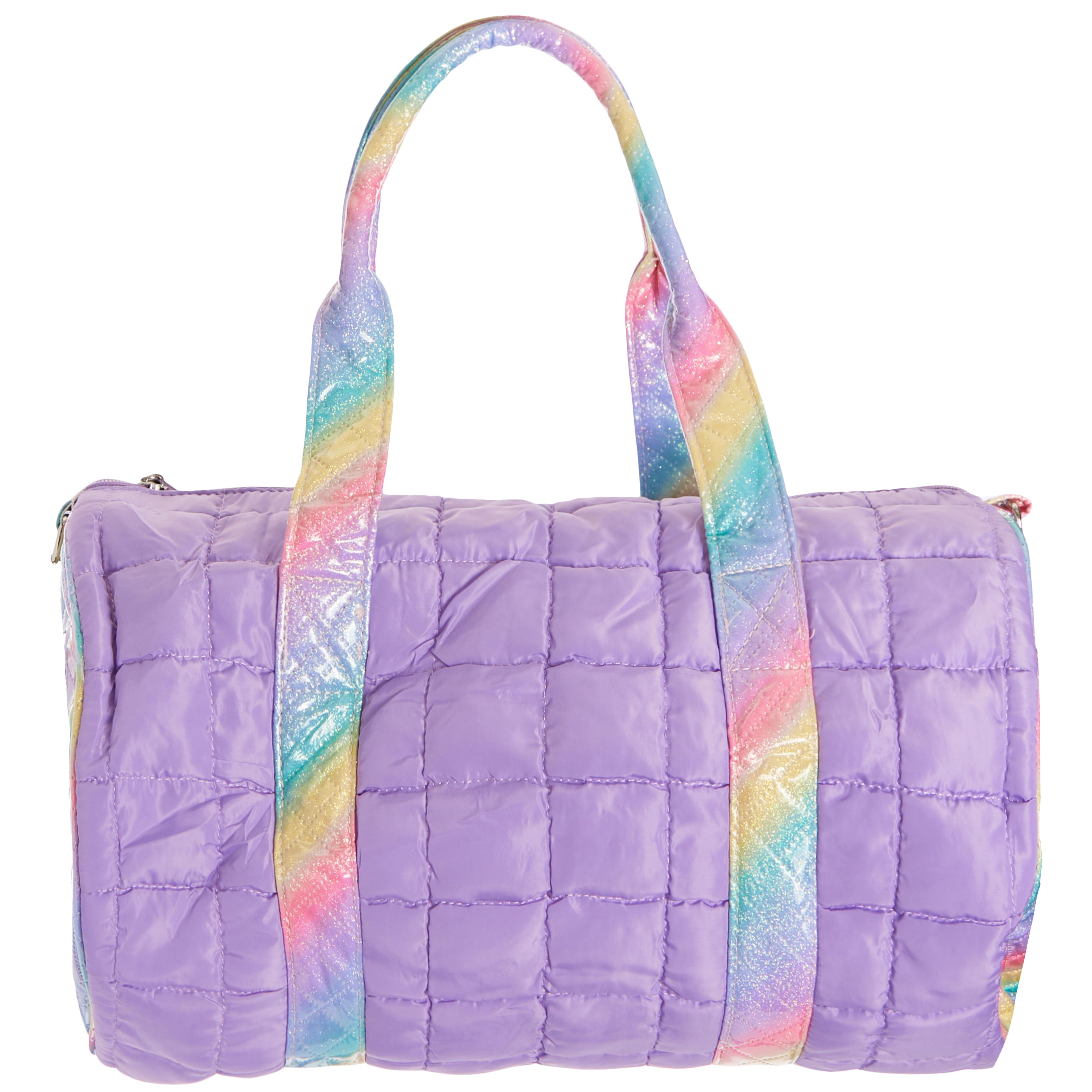 Quilted Lavender Shimmer Duffle - Denny's