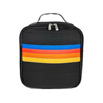 Black Puffer Lunchbox Stripe Pocket - Denny's