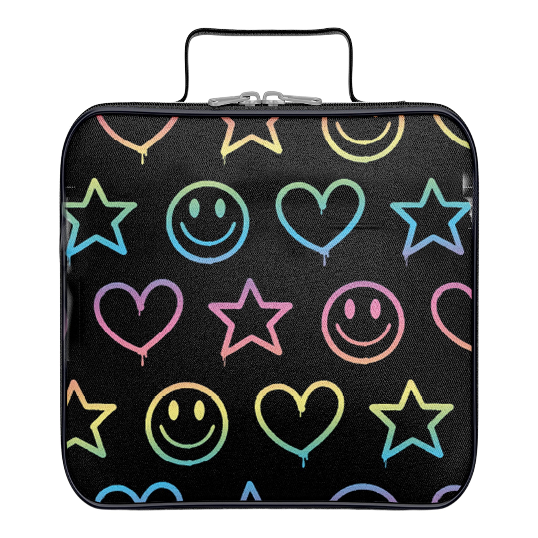 Drip Heart, Star & Smiley Canvas Lunch Bag