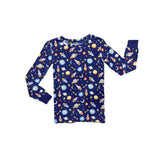 Charlie 2pc Long Sleeve Long Pant Space Lounge Set