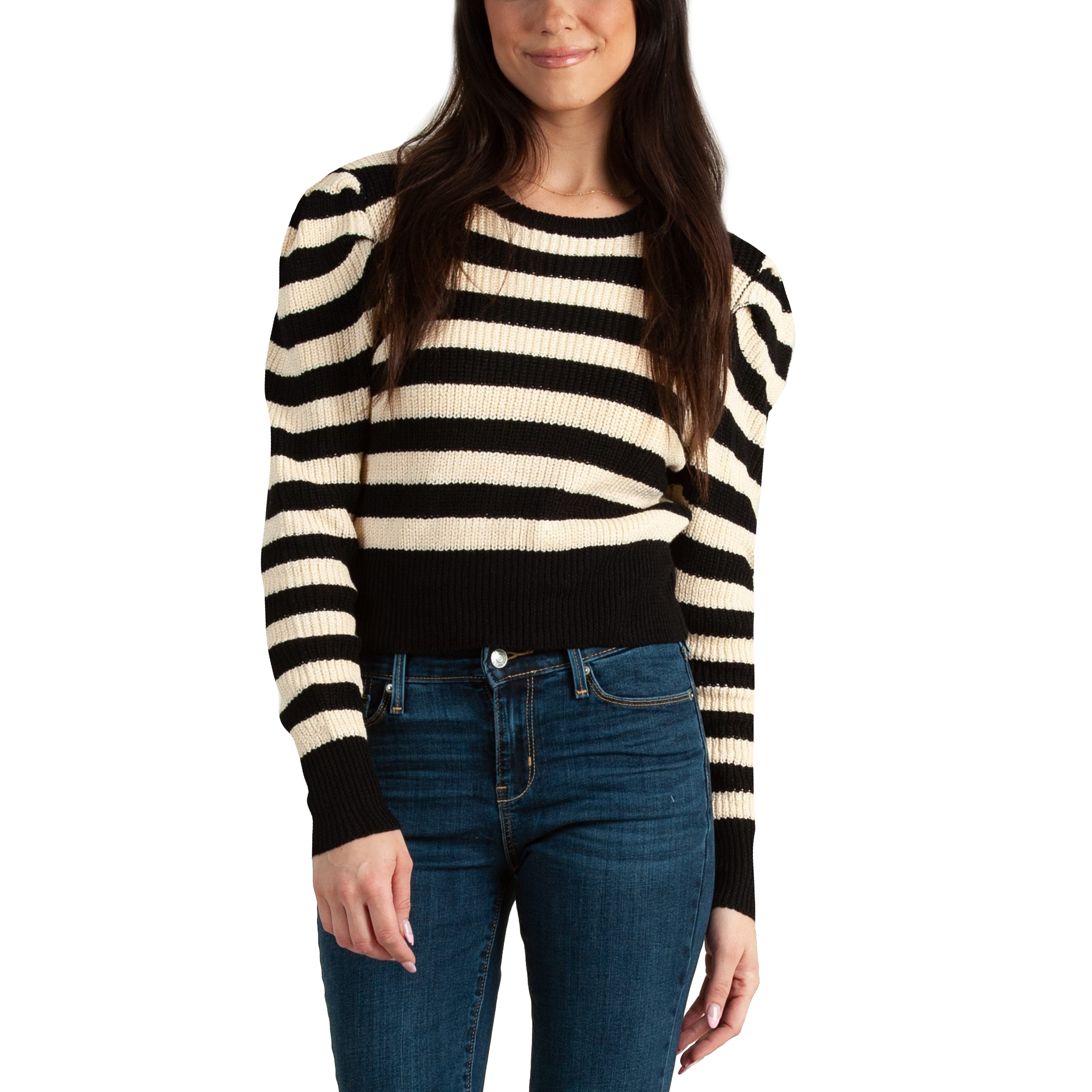 Yara Puff Shoulder Sweater Top - Denny's