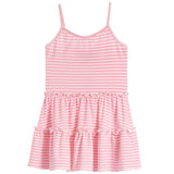 Stripe Tank Dress With Double Ruffle Bottom