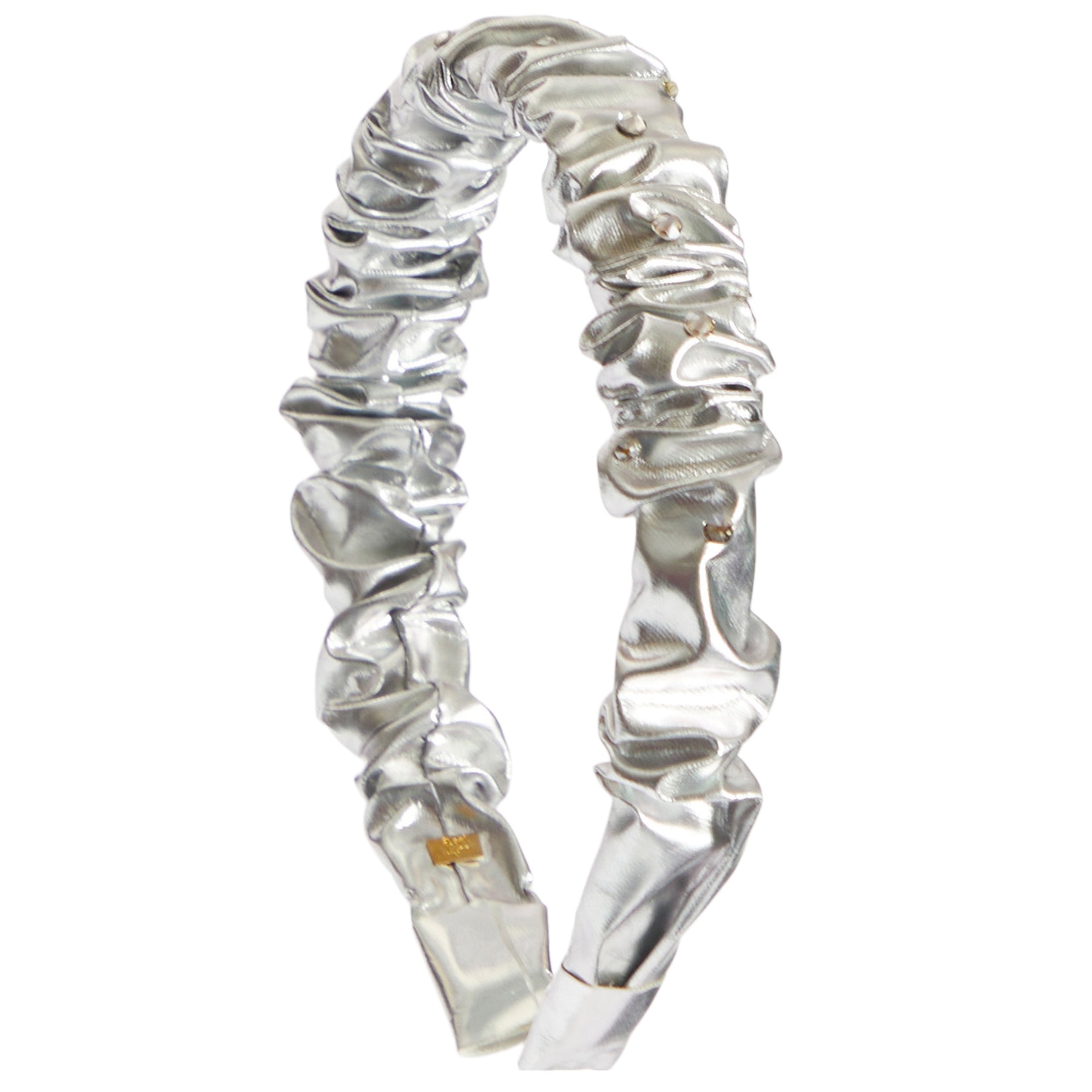 Faux Leather Crinkle Headband - Denny's