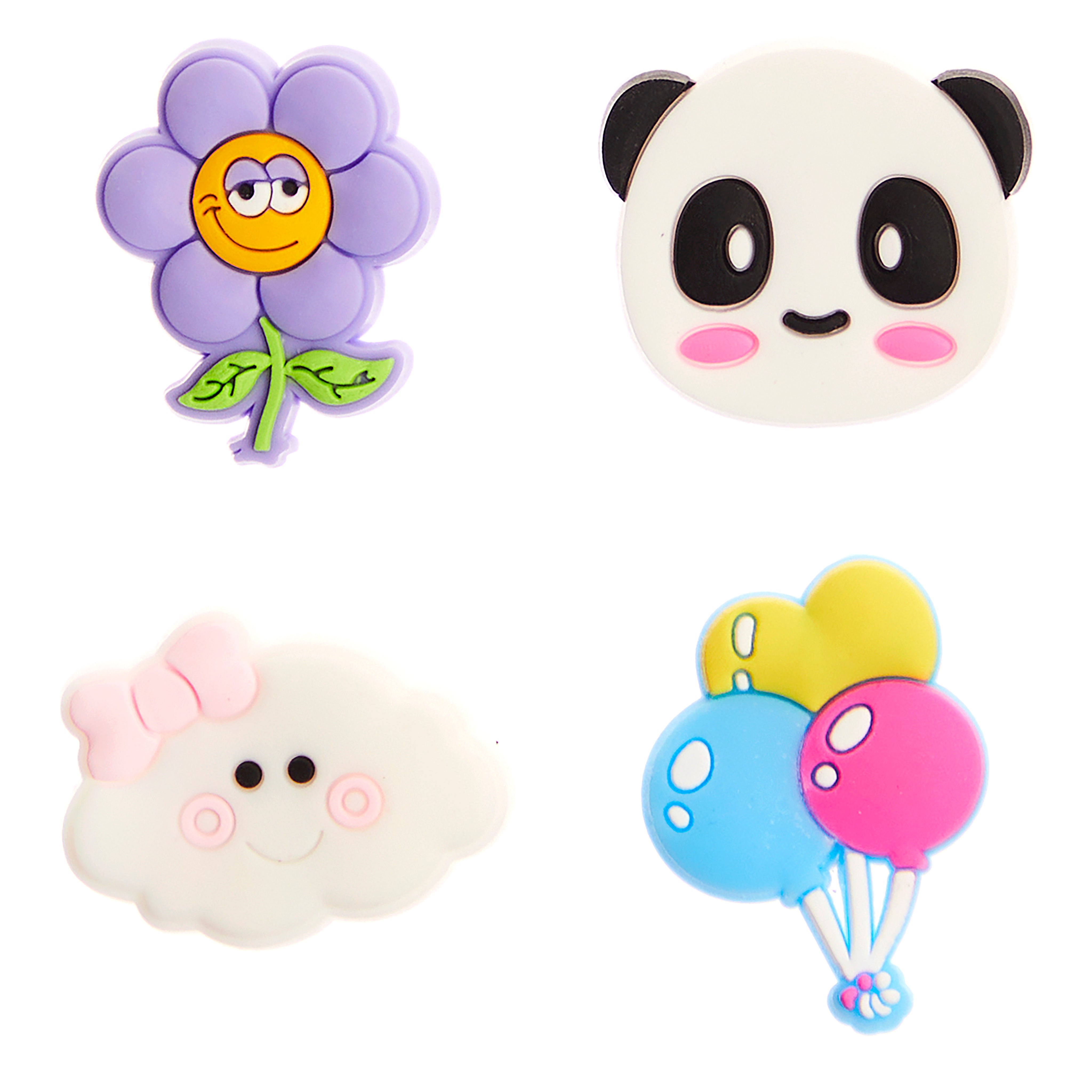 Balloons, Teddy Bear, Flower & Happy Cloud Light Up Shoe Charms - Denny's
