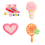 Pickle Ball,  Roller Skate, Ice Cream, Heart Light Up Shoe Charms - Denny's