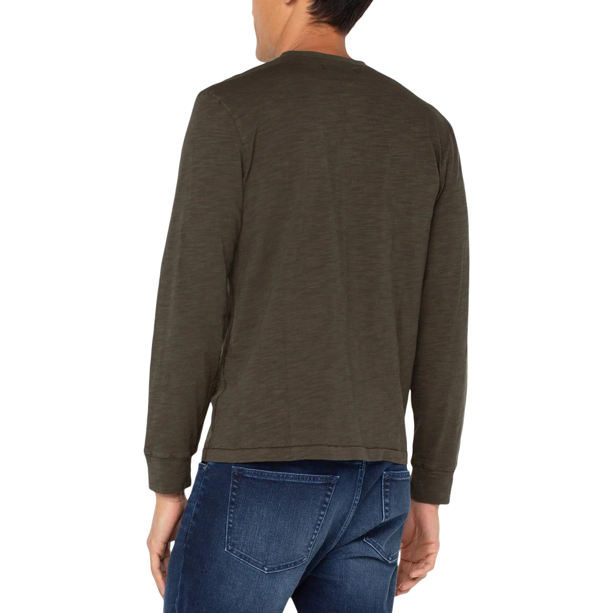 Military Green Henley - Denny's