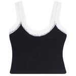 Liana White Lace Trim Tank - Denny's