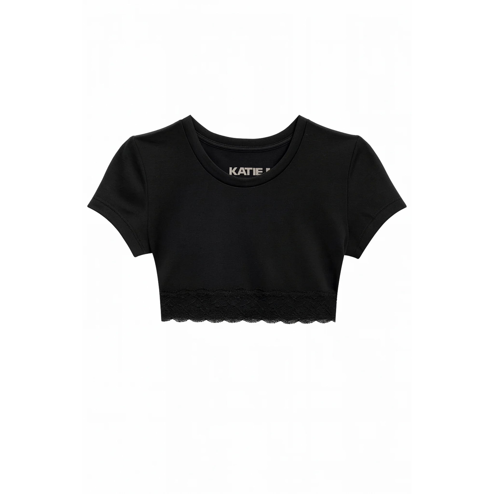 Lindsay Lace Trim Tee - Denny's