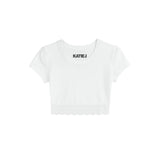 Lindsay Lace Trim Tee - Denny's