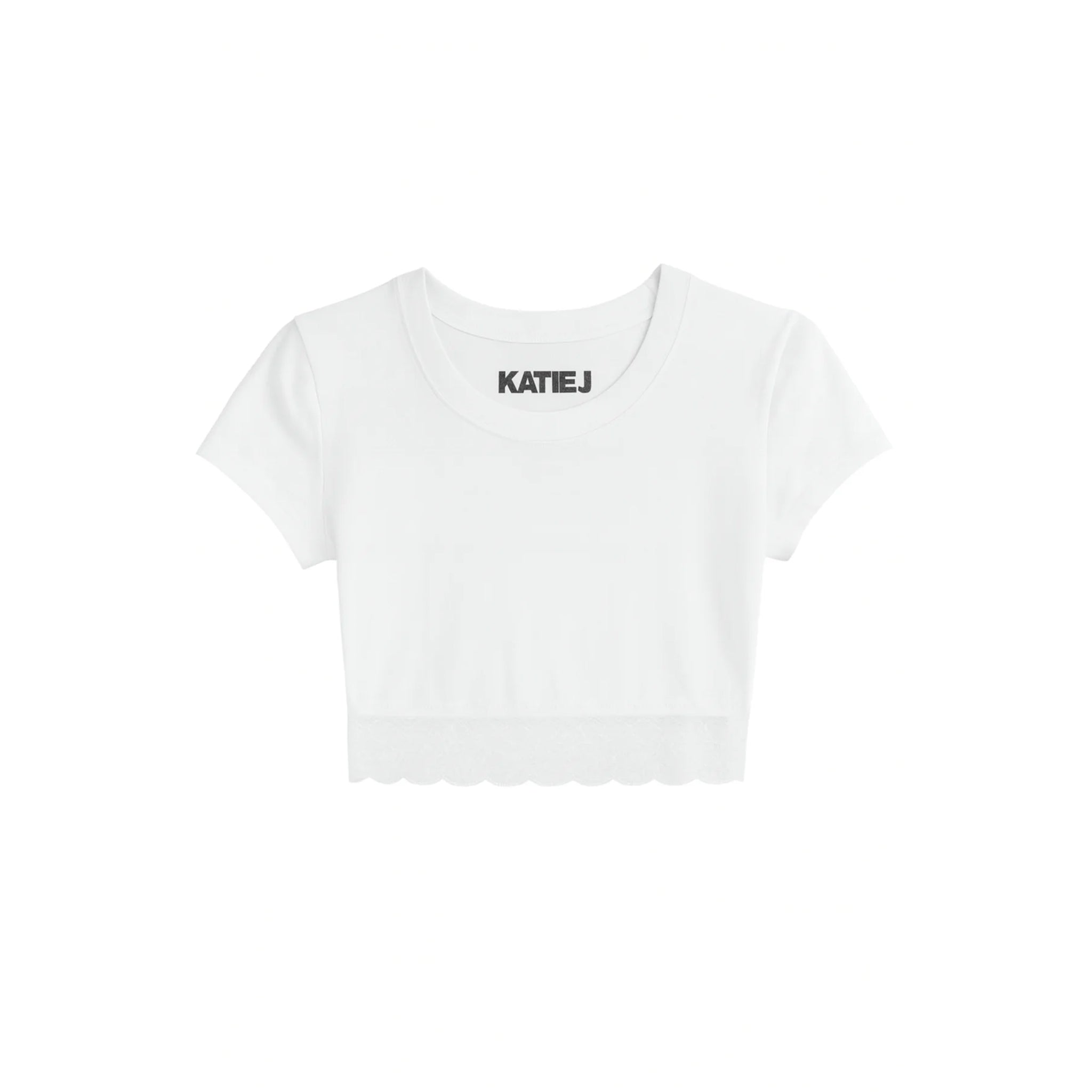 Lindsay Lace Trim Tee - Denny's