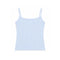 Light blue ribbed tank top on a white background