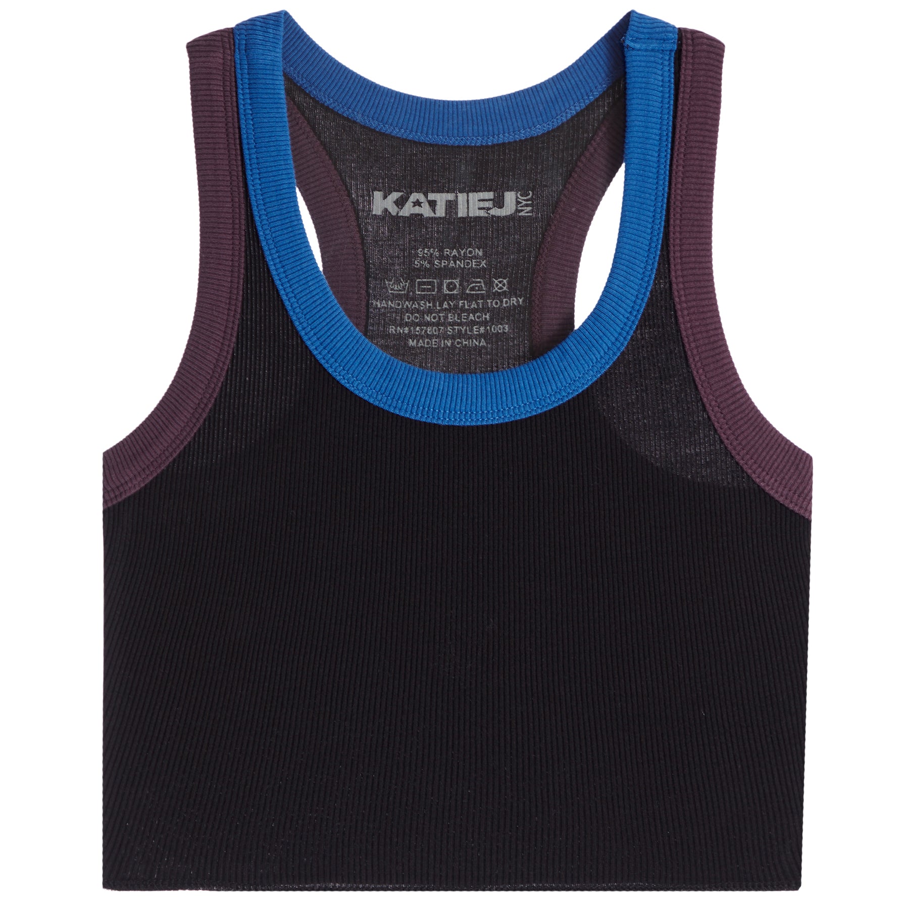 Livi Cobalt & Plum Trim Tank - Denny's