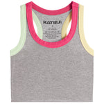 Livi Pink, Green & Yellow Trim Tank - Denny's
