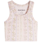 Livi Shabby Floral Stripe Tank - Denny's