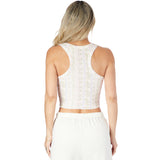 Livi Shabby Floral Stripe Tank - Denny's