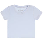 Light blue t-shirt with 'KatieJ NYC' branding on a white background