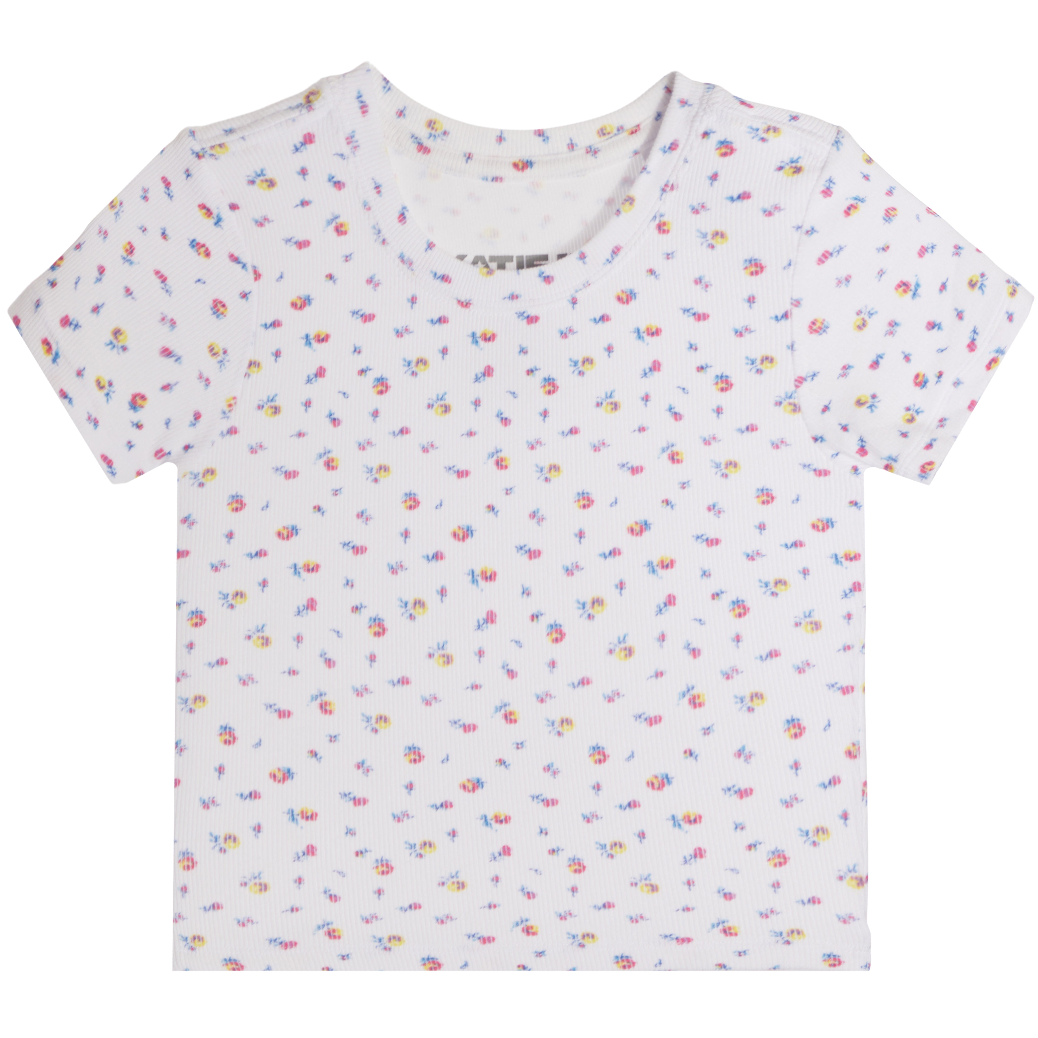 Livi Ribbed Floral Tee - Denny's