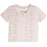 Livi Shabby Floral Stripe Tee - Denny's