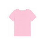 A light pink short-sleeve crewneck t-shirt displayed flat against a solid white background.