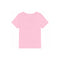 A light pink short-sleeve crewneck t-shirt displayed flat against a solid white background.