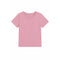 A short-sleeve crewneck t-shirt in a solid dusty pink color, presented flat against a clean white background.