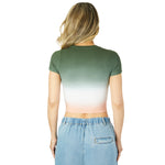 Livi Ivy & Pink Dip Dye Ribbed Tee - Denny's