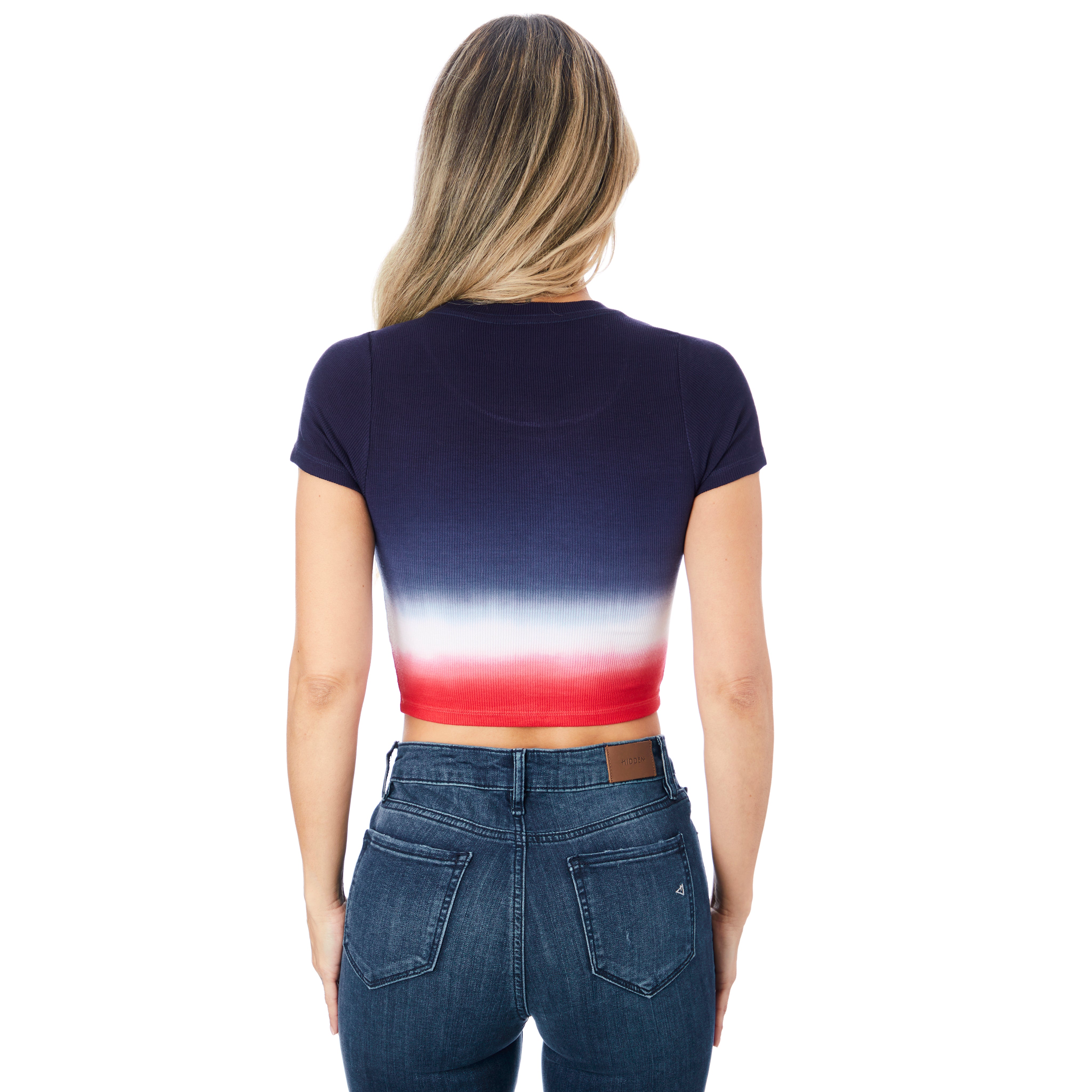 Livi Navy Papaya Dip Dye Tee - Denny's