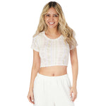 Livi Shabby Floral Stripe Tee - Denny's